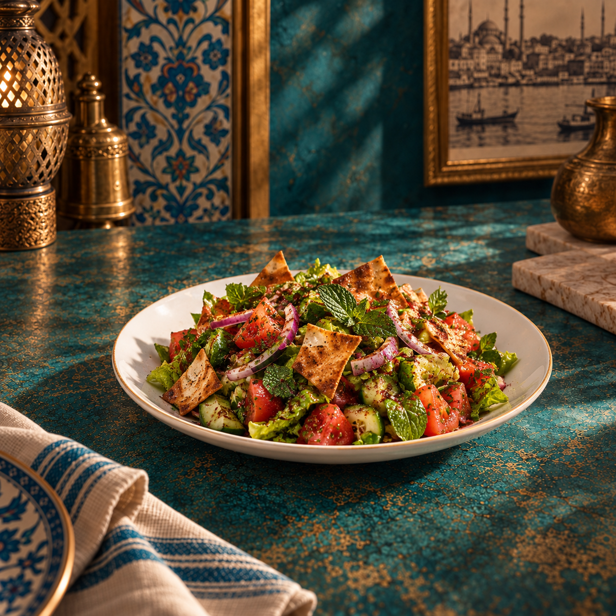 Fattoush Salad ~ Fettuş Salatası