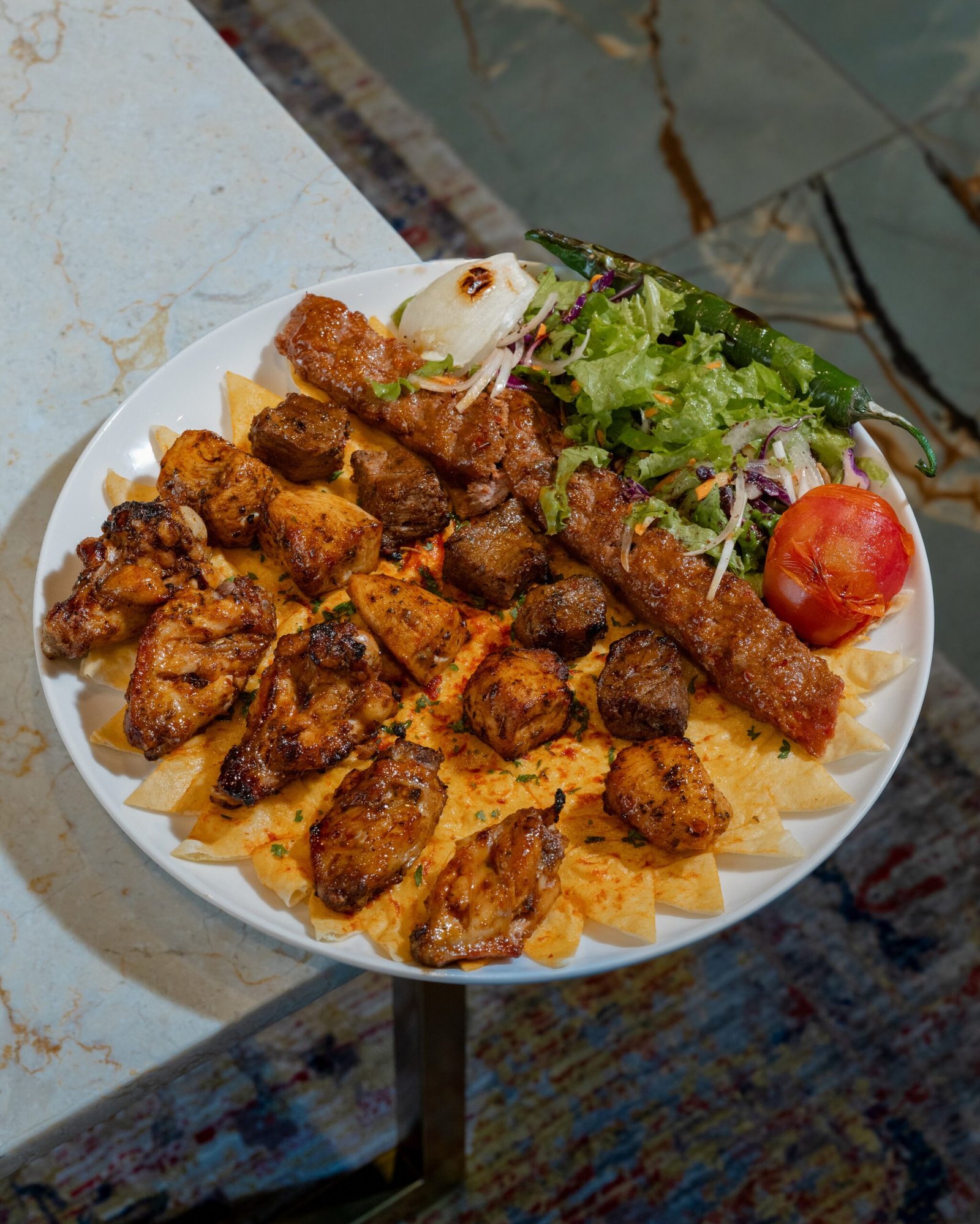 Charcoal kebabs at Istanbul Corner